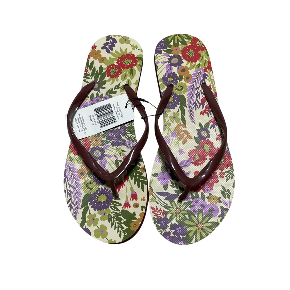 Vera Bradley NEW w/ Tags 9/10 Coastal WildFlowers Floral Patter Flip Flops